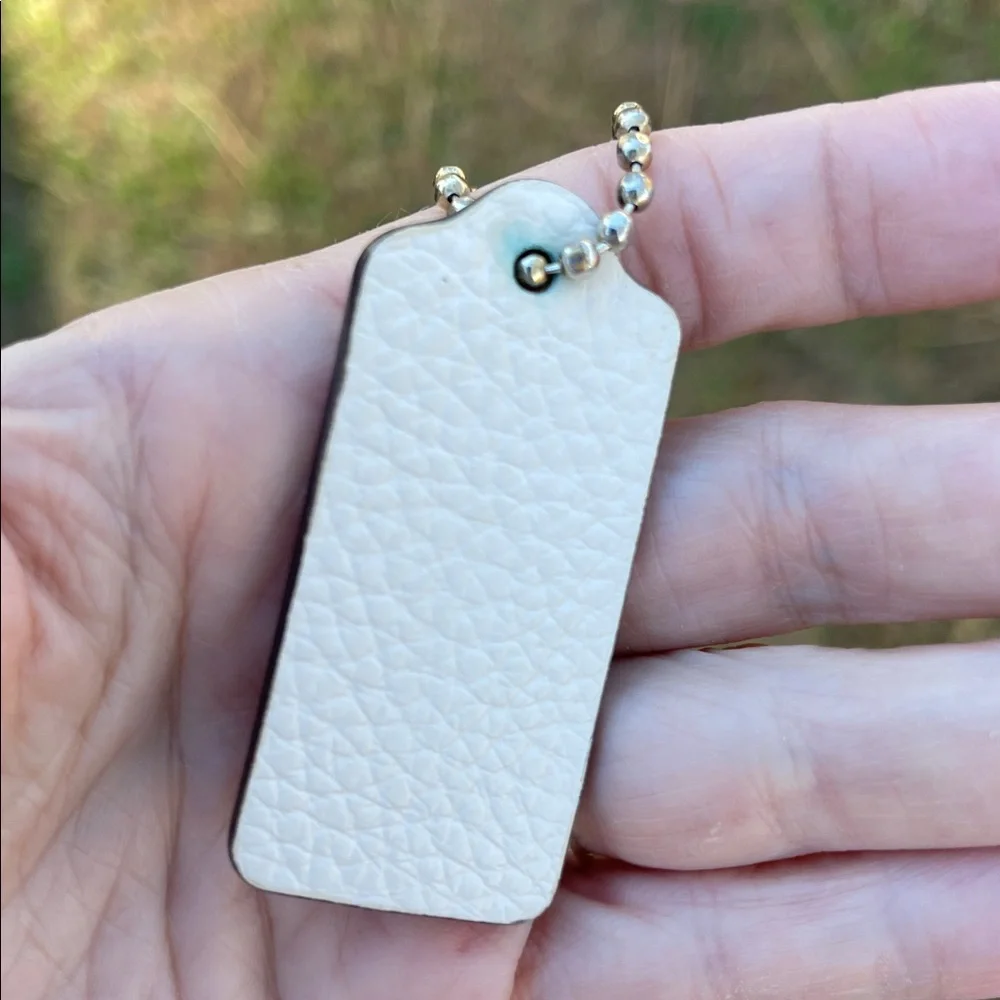 Coach Chalk Pebble Leather Key Chain - Hangtag - Bag Charm Replacement Part - Picture 17 of 17